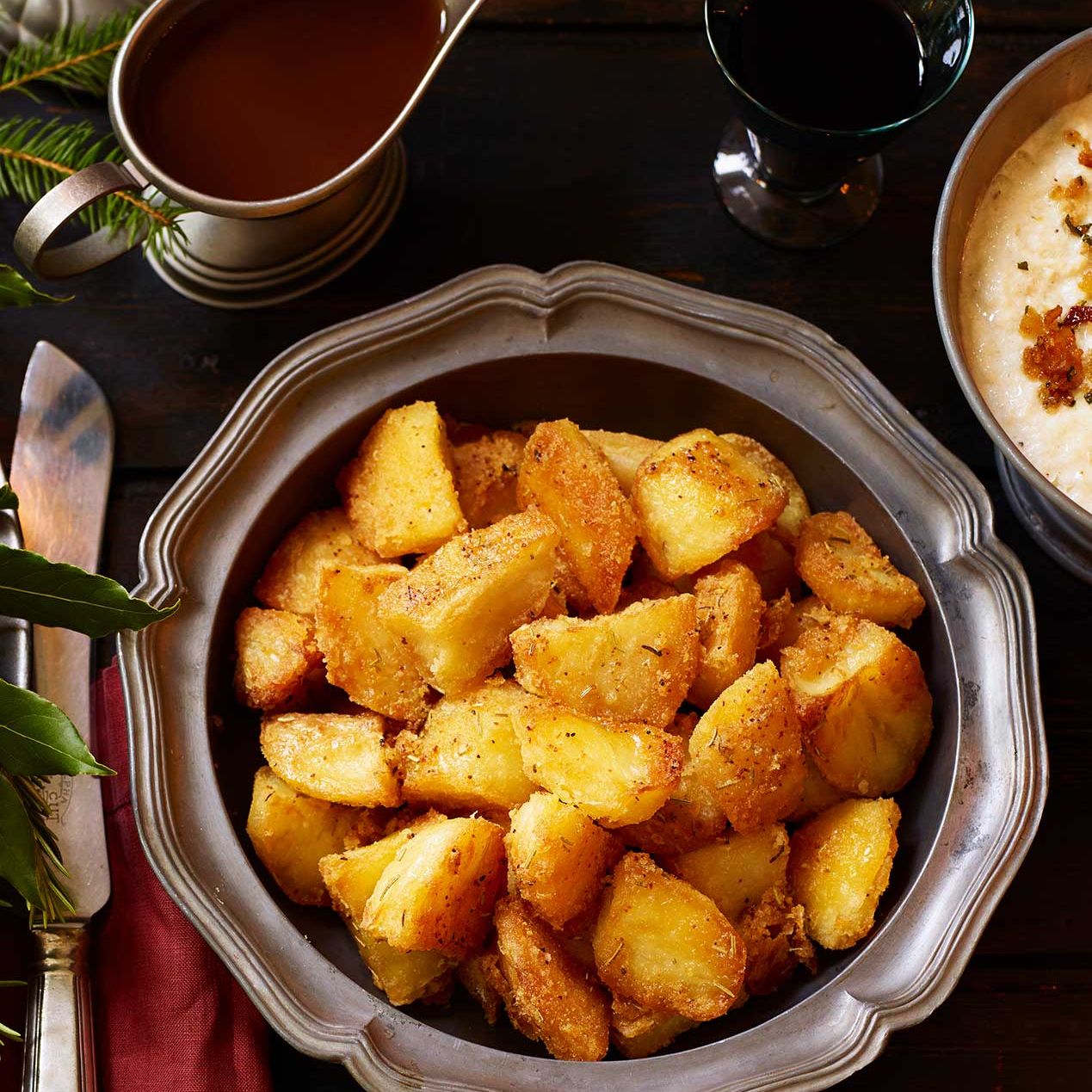 Crunchy roast potatoes recipe | Sainsbury`s Magazine