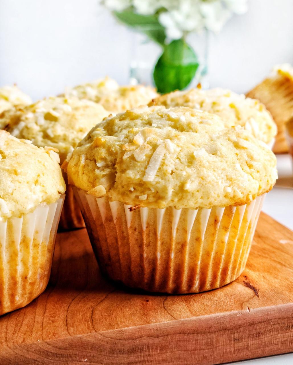 Bakery Style Coconut Muffins - Jessie Bakes Treats