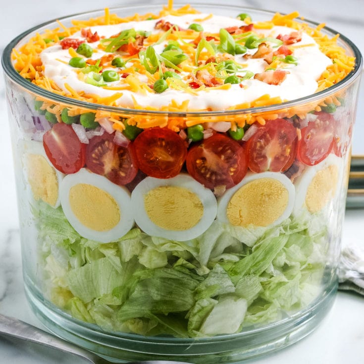 Traditional 7 Layer Salad Recipe - Upstate Ramblings
