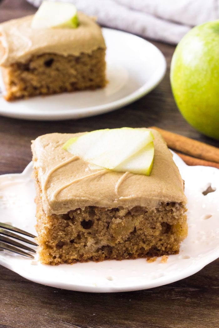 The Best Apple Cake Recipe (with Caramel Frosting!) - Oh Sweet Basil