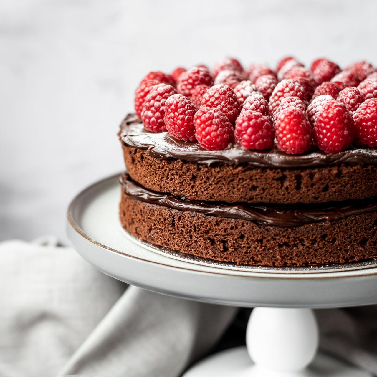 Chocolate & Raspberry Cake Recipe | How to Make Chocolate & Raspberry Cake  | Baking Mad