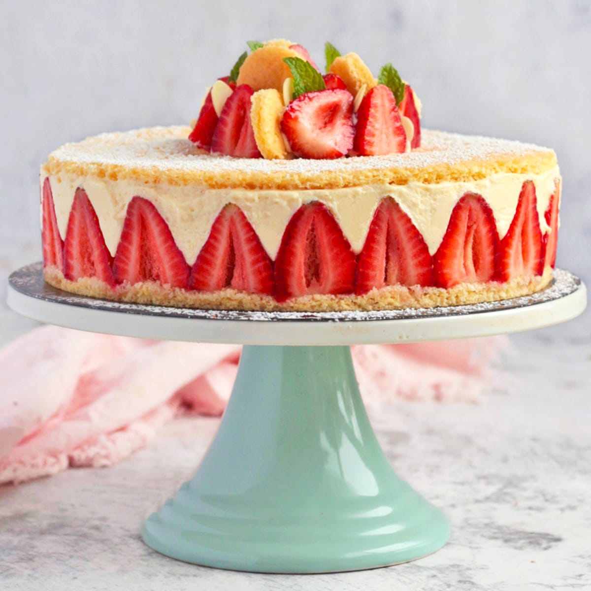 Fraisier Cake with Diplomat Cream - A Baking Journey