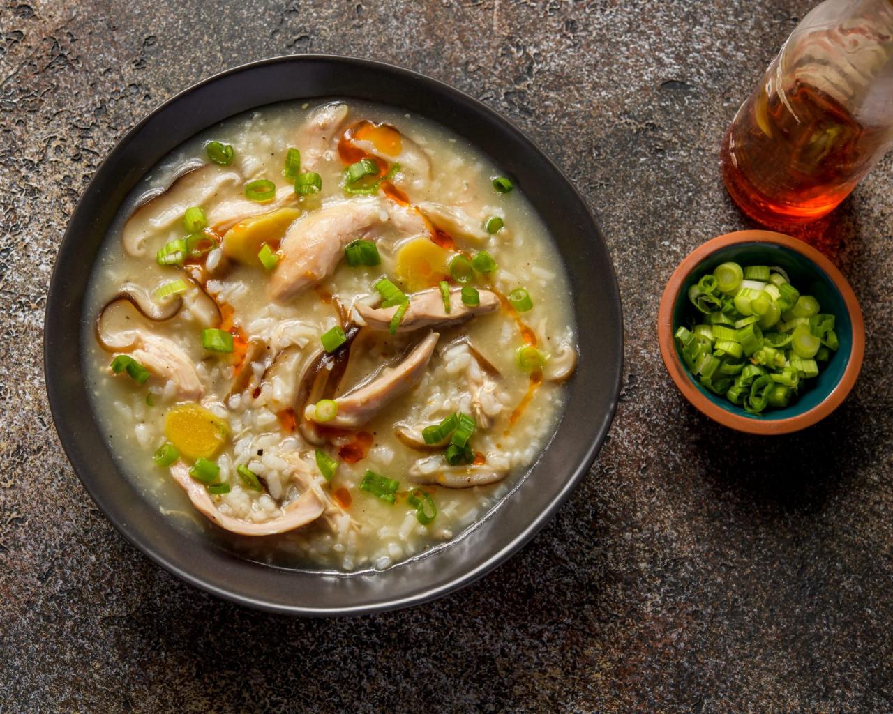 Best Rice Porridge with Chicken and Mushrooms Recipe - How to Make Rice  Porridge with Chicken and Mushrooms