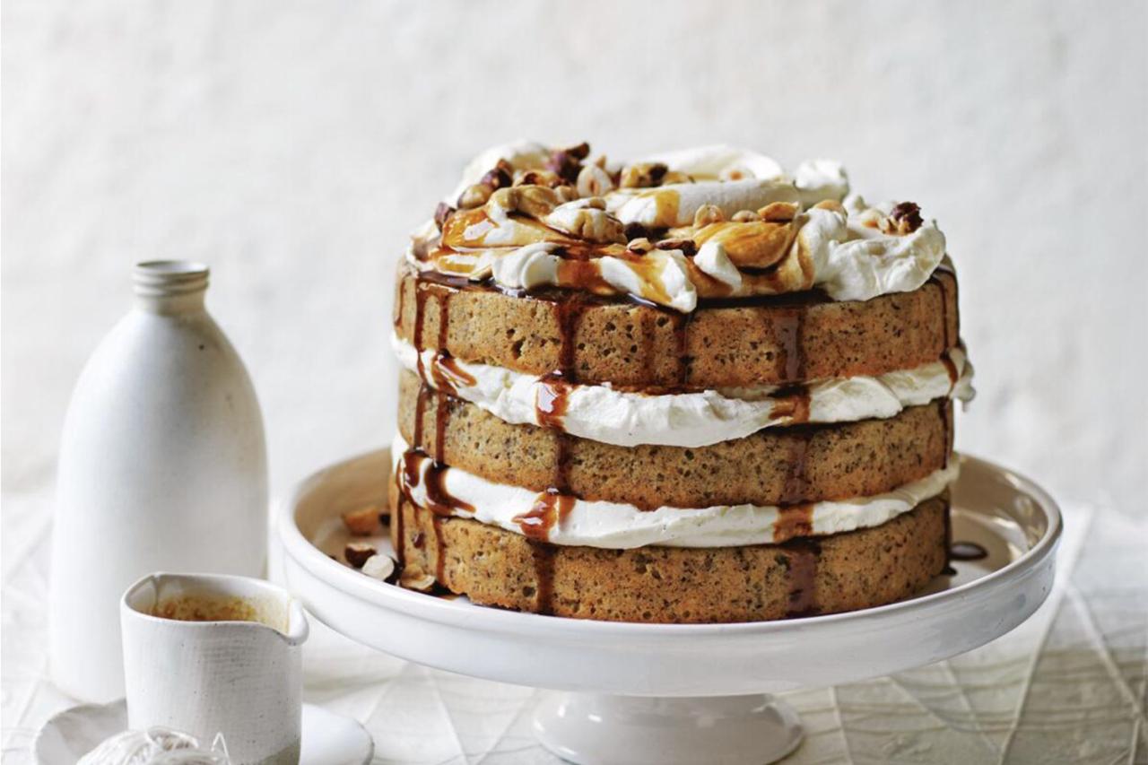 Hazelnut cake with whipped ricotta and coffee caramel recipe - Recipes -  delicious.com.au