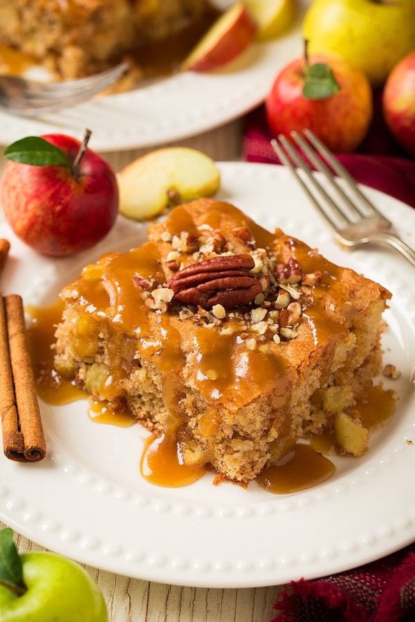 Apple Cake (with Caramel Sauce) - Cooking Classy