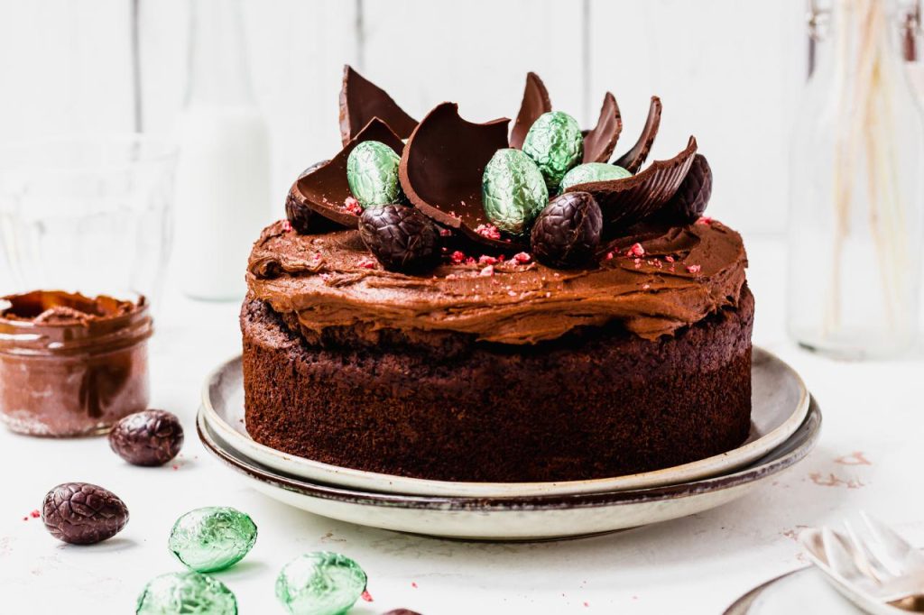 Vegan Easter Egg Chocolate Cake (Gluten-Free) - Nourishing Amy
